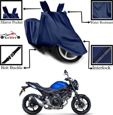 KEDIT Two Wheeler Cover for Suzuki(SV 650 BS6, Blue)