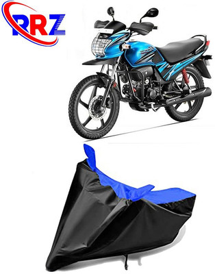 RRZ Waterproof Two Wheeler Cover for Hero(Passion Pro TR, Black, Blue)