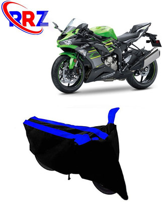 RRZ Waterproof Two Wheeler Cover for Kawasaki(Ninja ZX-6R, Black, Blue)