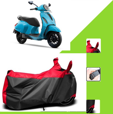 WMIZEXA Two Wheeler Cover for Bajaj(New Chetak, Black, Red)