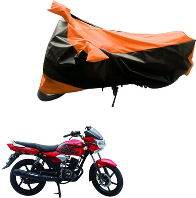 Mdstar Waterproof Two Wheeler Cover for TVS(Phoenix, Black, Orange)