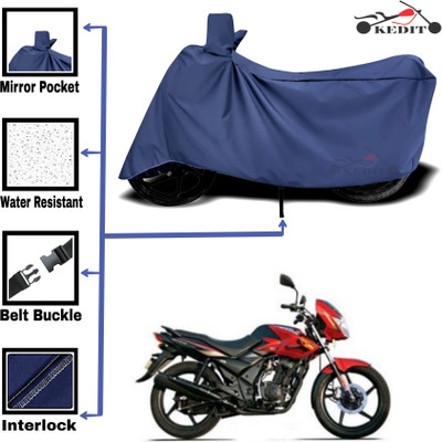 KEDIT Two Wheeler Cover for TVS(Flame DS 125, Blue)