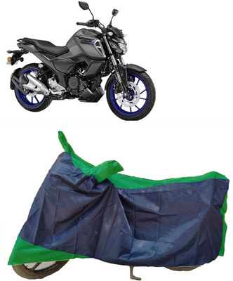 AutoKick Two Wheeler Cover for Yamaha(FZ S V3, Blue, Green)