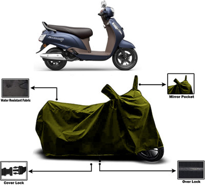 Amexride Two Wheeler Cover for Suzuki(New Access 125, Green)