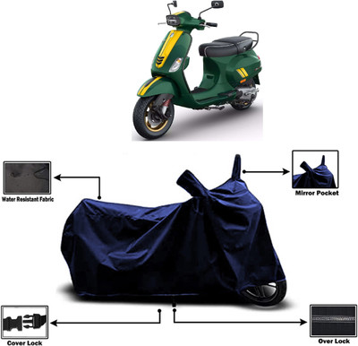 Amexride Two Wheeler Cover for Piaggio(Vespa SXL 150, Blue)