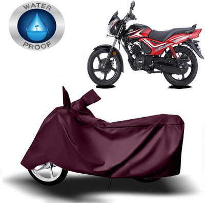 ROYAL AUTO MART Two Wheeler Cover for TVS(Star City Plus, Maroon)