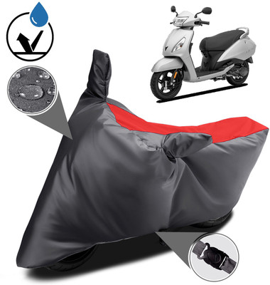 DeepShakshi AUTOMOTIVE Two Wheeler Cover for TVS(Jupiter, Red, Black)