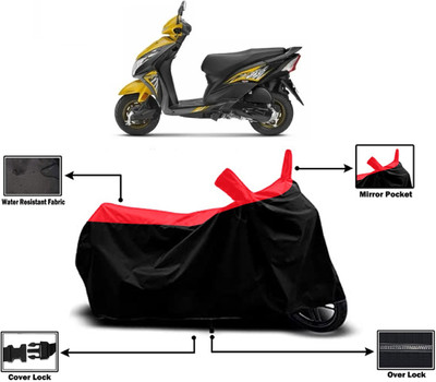 Amexride Two Wheeler Cover for Honda(Dio, Red)