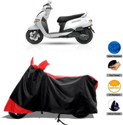 MMSSTAR Waterproof Two Wheeler Cover for Universal For Bike(iQube, Red)
