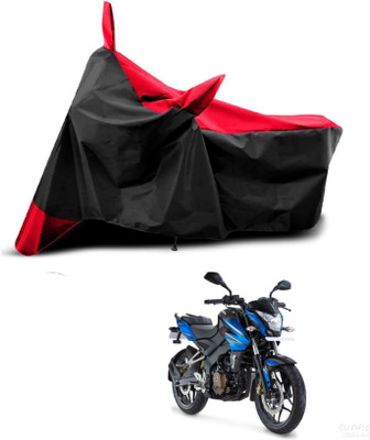 KEDIT Two Wheeler Cover for Bajaj(Pulsar NS 200, Red, Black)