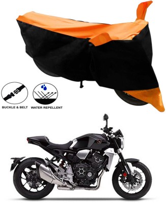 Ascension Two Wheeler Cover for Honda(CB1000R Plus, Black, Orange)