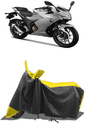 SUGASHRI Waterproof Two Wheeler Cover for Suzuki(Gixxer SF 250, Yellow, Black)