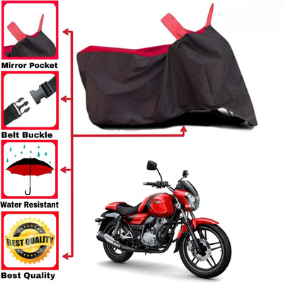 DeepShakshi AUTOMOTIVE Two Wheeler Cover for Bajaj(V 150, Red, Black)