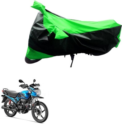 MMSSTAR Waterproof Two Wheeler Cover for Hero(Passion Pro TR, Black, Green)