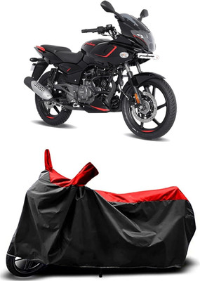 KEDIT Two Wheeler Cover for Bajaj(Pulsar 180 BS6, Red, Black)