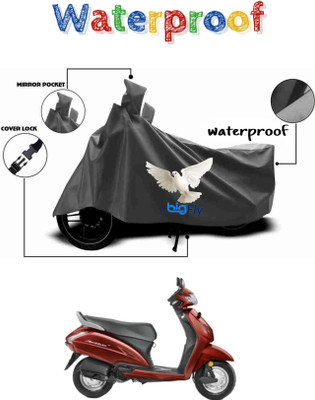 BigFly Waterproof Two Wheeler Cover for TVS(Activa 4G, Grey)
