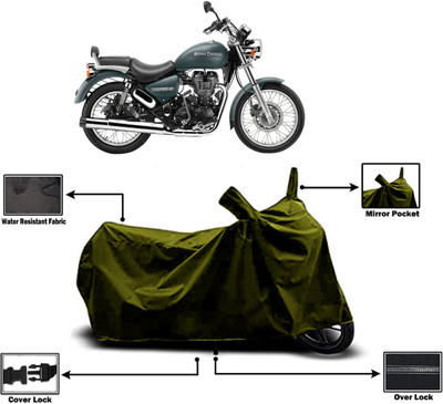 Amexride Two Wheeler Cover for Royal Enfield(Thunderbird 500, Green)