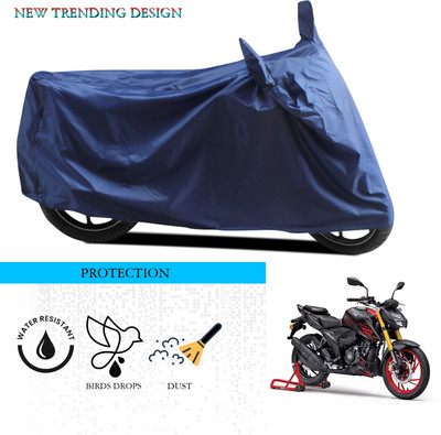 ANTHUB Waterproof Two Wheeler Cover for TVS(Apache RTR 200 4V, Blue)