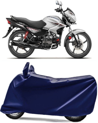 AUCTIMO Two Wheeler Cover for Hero(Glamour, Blue)