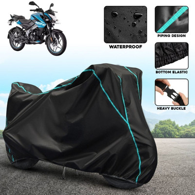 OliverX Waterproof Two Wheeler Cover for Bajaj(Pulsar NS125, Black, Blue)