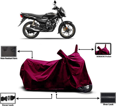 Amexride Two Wheeler Cover for Bajaj(Platina 110 H-Gear BS6, Maroon)