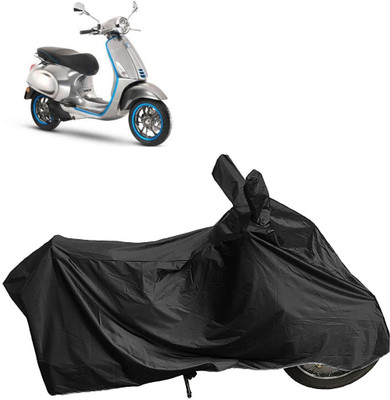 DIGGU Two Wheeler Cover for Piaggio(Piaggio Elettrica BS6, Black)