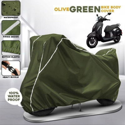 AutoGalaxy Waterproof Two Wheeler Cover for Bajaj(Chetak, Green)