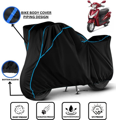 LE PRA Waterproof Two Wheeler Cover for Hero(Destini 125, Black, Blue)