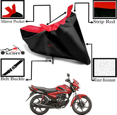 CoNNexXxionS Two Wheeler Cover for Honda(CB Shine, Red, Black)