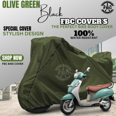 OliverX Waterproof Two Wheeler Cover for Suzuki(Access 125, Green)