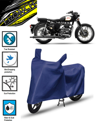 FRONCH Waterproof Two Wheeler Cover for Royal Enfield(Classic 350, Blue)