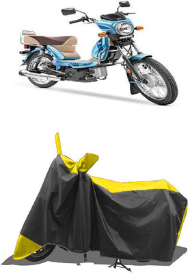SUGASHRI Waterproof Two Wheeler Cover for TVS(Luna, Yellow, Black)