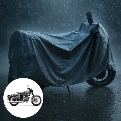 CODOKI Waterproof Two Wheeler Cover for Royal Enfield(Classic 500, Grey)