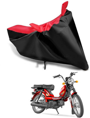 KEDIT Two Wheeler Cover for TVS(Heavy Duty Super XL, Red, Black)