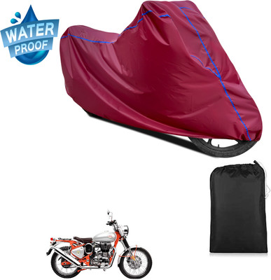PAGORA Waterproof Two Wheeler Cover for Royal Enfield(Bullet Trials 500, Maroon)