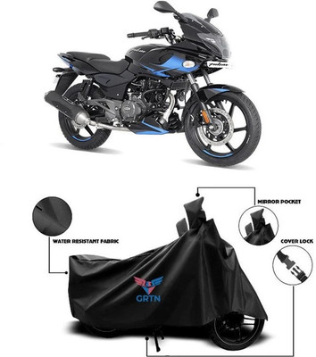 SK AUTO Waterproof Two Wheeler Cover for Bajaj(Pulsar 220F, Black)