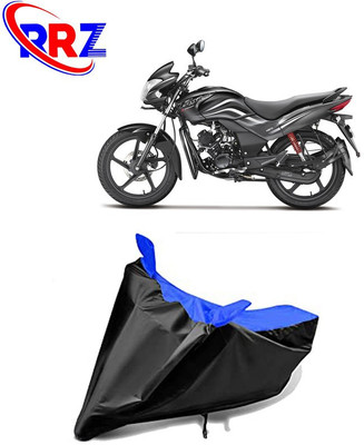 RRZ Waterproof Two Wheeler Cover for Hero(Passion, Black, Blue)