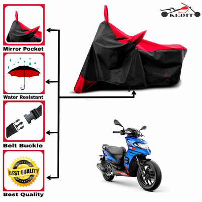 KEDIT Two Wheeler Cover for Aprilia(Red, Black)