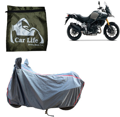 Car Life Two Wheeler Cover for Suzuki(V Strom 1000, Silver)