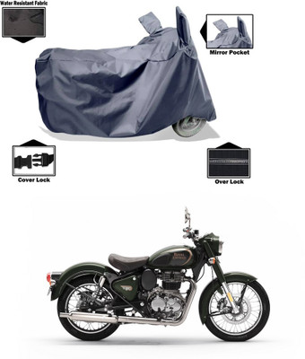CODOKI Waterproof Two Wheeler Cover for Royal Enfield(Standard 350, Grey)