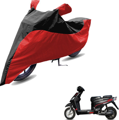 RiderShine Two Wheeler Cover for Hero(Electric NYX e5 BS6, Red, Black)