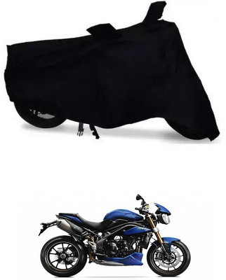 THE REAL ARV Waterproof Two Wheeler Cover for Triumph(Speed Triple, Black)