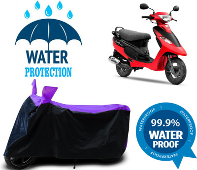 Mdstar Waterproof Two Wheeler Cover for TVS(Pep Plus BS6, Multicolor)