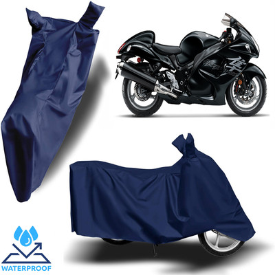 ROYAL AUTO MART Waterproof Two Wheeler Cover for Suzuki(Hayabusa, Blue)