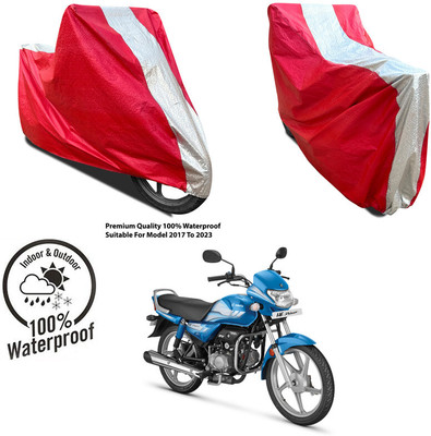 AUTOCAD Waterproof Two Wheeler Cover for Mahindra(Silver, Red)