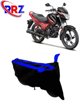 RRZ Waterproof Two Wheeler Cover for Hero(Glamour, Black, Blue)