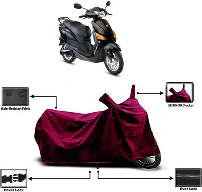 Amexride Two Wheeler Cover for Hero Electric(Electric Optima DX BS6, Maroon)