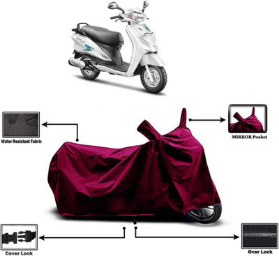 KEDIT Two Wheeler Cover for Hero(Duet 125CC, Maroon)