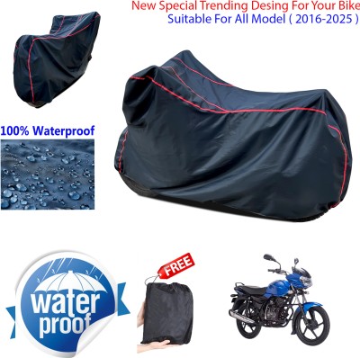 AUTOCAD Waterproof Two Wheeler Cover for Bajaj(Discover 100 DTS-i, Black)