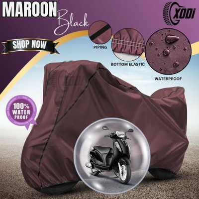 OliverX Waterproof Two Wheeler Cover for Suzuki(Access, Black)